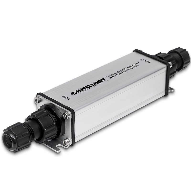 Intellinet Outdoor Gigabit PoE+ Extender Repeater â€“ POE IP65 Rating â€“ 25W Power Budget via Cat5e Cat6 RJ45 Ethernet Network Cables, Daisy-Chain â€“ 3 Yr Mfg Warranty â€“ 561211 - Image 1